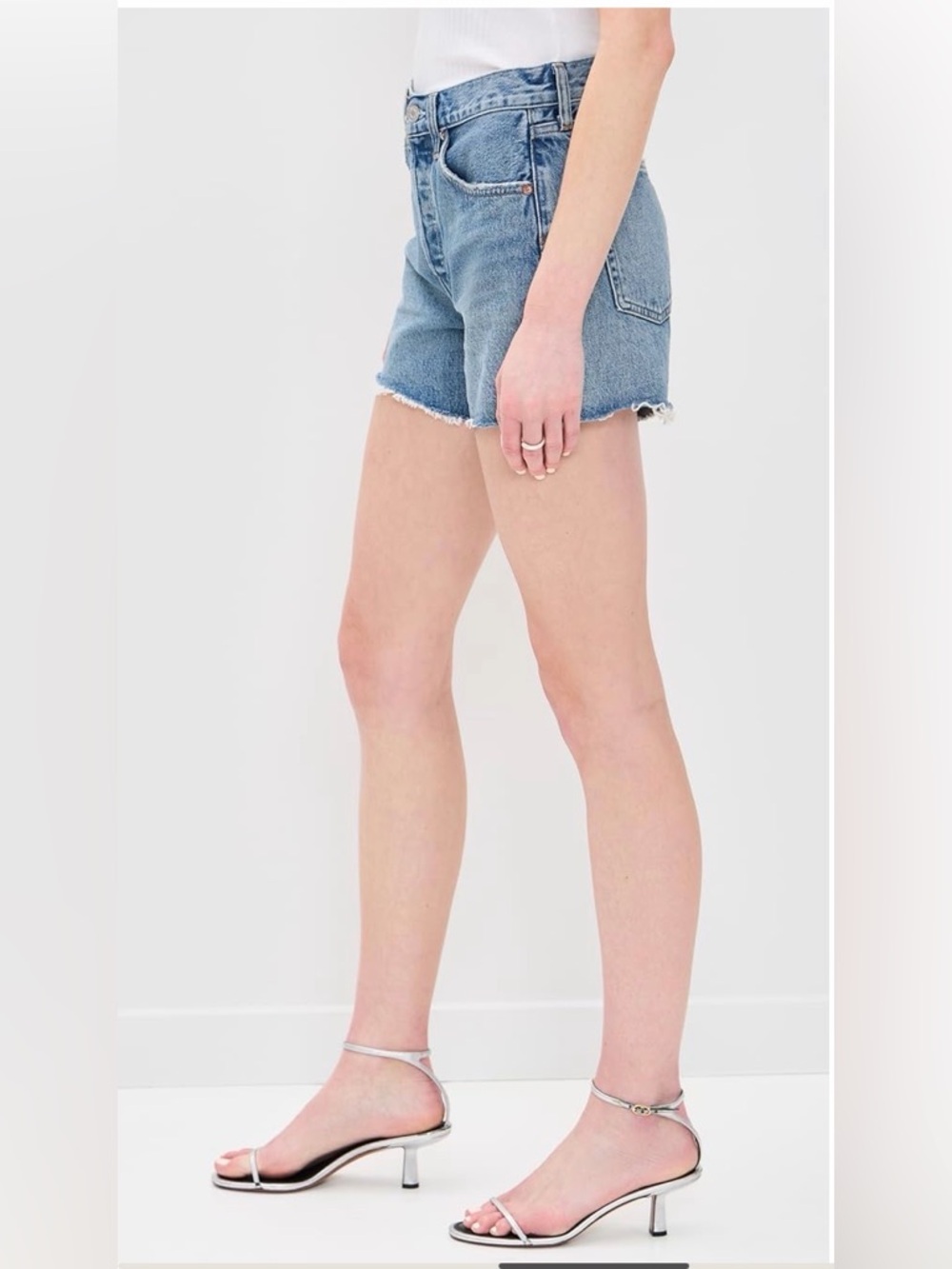 Agolde - Parker Long Shorts - Color: Skywave